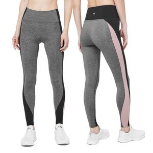 Lululemon Get Going Train Tight *28" Size 8 Heathered Black / Smoky Blush